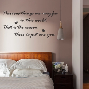 Inspirational English quotes acrylic mirror wall sticker for cozy bedroom decor