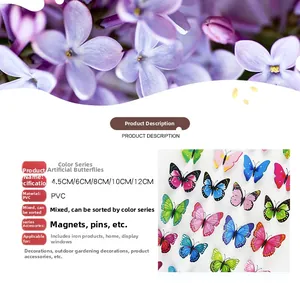 Tabella dettagliata delle taglie per adesivi murali a farfalla 3D da 4,5 cm a 12 cm in PVC