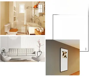 Modern interior layout showing home decor application with 3D luminous butterfly wall stickers