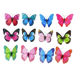 Set di 12 farfalle 3D adesive colorate per decorazioni creative di casa e giardino