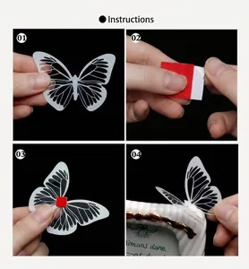 Guida dettagliata all'installazione che mostra come applicare gli adesivi da parete a farfalla