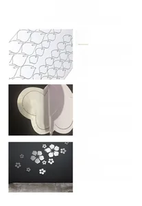 Three-step installation guide for self-adhesive silver mirror acrylic wall stickers