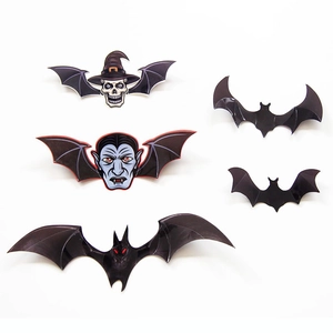 Adesivi murali pipistrello 3D Halloween con teschi e vampiri per decorazioni party