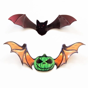 3D Stereoscopic Bat Wall Stickers PVC Halloween Pumpkin Pattern Waterproof Decorative Wall Decals For Festival Home Party