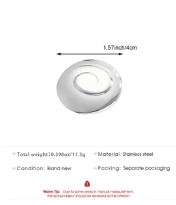 Spécifications détaillées de la broche spirale en acier argenté, 4cm et poids 11,3g