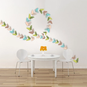 3D hollow pearl paper butterfly wall stickers for creative home and festive decor