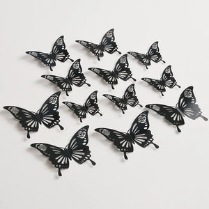 3D Stickers Muraux Papillon Ajouré PET Imperméable DIY Décalcomanies Décoratives Pour Salon Mariage Fête Festival Décoration