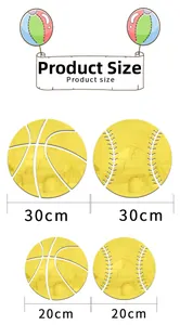 Tableau des tailles pour stickers miroir basket et baseball en formats de 30cm et 20cm