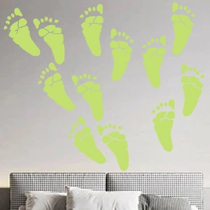 Stickers muraux en forme de empreintes lumineuses pour décoration de chambre d'enfant