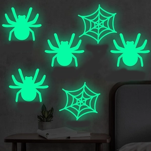 Luminous Halloween Spider Wall Stickers Glow In The Dark PVC Decals For Bedroom Living Room Party Decoration