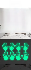 Leuchtende Handabdruck-Wandaufkleber mit fluoreszierendem Tag- und Nacht-Effekt im Set