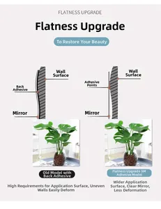 Comparison showing 2mm acrylic mirror with 3M adhesive for distortion-free high-definition image