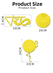 Detailed product dimensions for the golden crane acrylic mirror wall sticker set