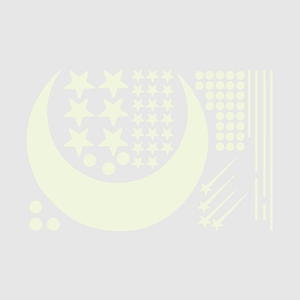 Stickers muraux lune et étoiles lumineuses pour décoration DIY de chambre d'enfant