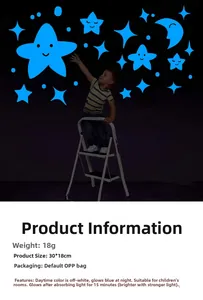Luminous glow in the dark star and moon wall stickers for children bedroom decoration