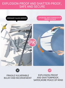 Comparaison détaillée entre le miroir souple incassable et la surface en verre fragile