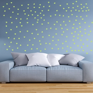 Stickers muraux en forme de cœur luminescent pour décoration de chambre d'enfant