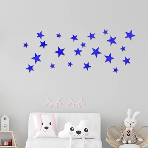 Lot de stickers muraux étoiles en acrylique bleu pour décoration de chambre d'enfant