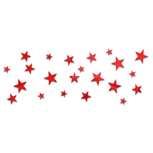Stickers muraux miroir étoiles rouges en acrylique pour décoration de chambre