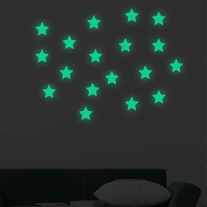 Glow in the dark star wall stickers set for creative kids room ceiling decoration