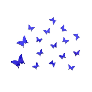 Blue acrylic butterfly mirror wall stickers for creative interior home decoration