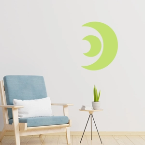 Glow-in-the-dark crescent moon wall stickers for kids' bedroom and home decor