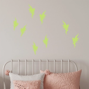Luminous butterfly fairy wall stickers for children's bedroom with glow in the dark effect