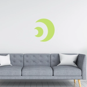 Luminous moon wall stickers for minimalist kids' room decor and bedroom wall aesthetics
