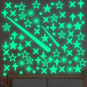 Stelle Luna Meteora Adesivi Murali Luminosi Per Camera Bambini Letto Soffitto Decorativo PVC Fluorescente Adesivi Da Parete