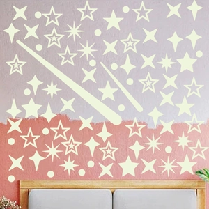 Luminous moon and star wall stickers set for children room glow in the dark decoration