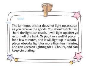 Glow-in-the-dark star stickers feature physical light storage for a dreamy night effect