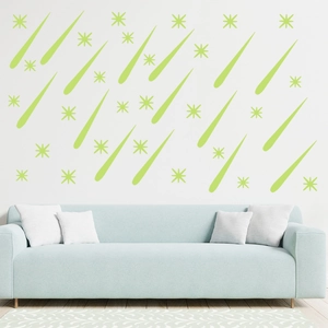 Luminous star and meteor wall stickers for creative home and bedroom wall decoration
