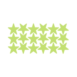 Pack of 18 romantic glow-in-the-dark star wall stickers for girls' room and dormitory decor
