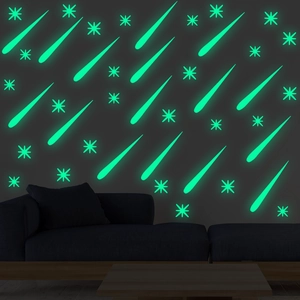 Luminous shooting star wall stickers glowing in dark for bedroom ceiling decoration