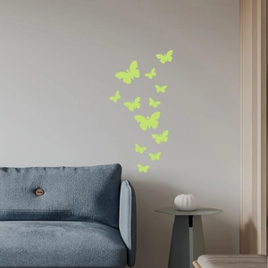 Luminous glow in the dark butterfly wall stickers DIY decor set for bedroom and living room