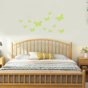 Luminous butterfly wall stickers set for DIY bedroom decoration with glowing effect