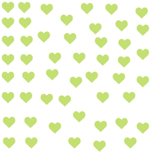 Green glow in the dark heart wall stickers for kids bedroom decor and fluorescent wall art