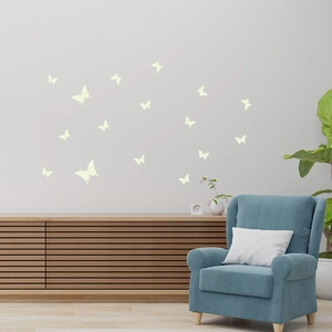 Luminous butterfly wall stickers set for living room and bedroom home wall decoration