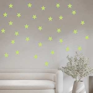 Luminous star wall stickers set for children room and bedroom fluorescent decor