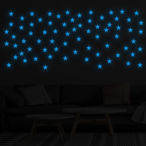 Autocollants Muraux Étoiles Brillantes Dans le Noir Autocollants de Plafond pour Chambre d'Enfant Salon Décoration de Maison