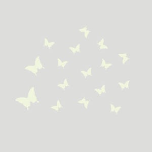 Luminous 3D butterfly wall stickers for living room decor with glowing fluorescent effect