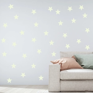Luminous star wall stickers for bedroom decoration with self-adhesive glow stars