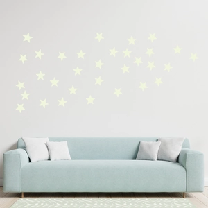 Luminous star wall stickers for bedroom decor featuring self-adhesive glow stars