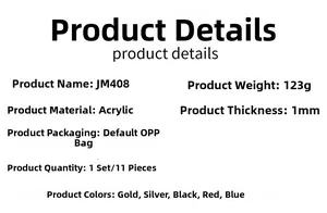 Specifications of 3D acrylic giraffe wall stickers with dimensions and material details