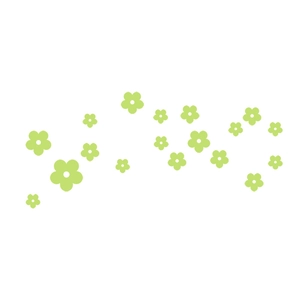 Luminous green flower wall stickers with self-adhesive glow for romantic home decoration