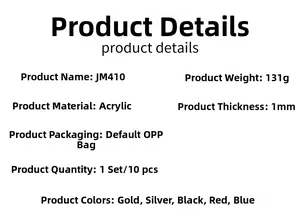 Detailed specifications for 3D acrylic ginkgo leaf wall stickers, 10 pieces per set