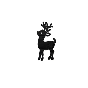 Modern black deer mirror wall sticker for home decoration featuring a minimalist silhouette