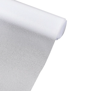 Frosted static window film for office privacy, translucent white textured PVC glass sticker