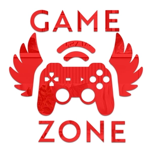 Sticker mural 3D Game Zone rouge avec manette ailée pour décoration de chambre garçon