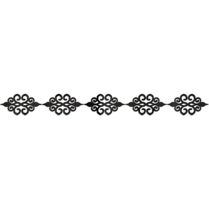Five pieces of black acrylic vintage floral wall decals for living room decoration